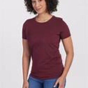 Woolx Liza Short Sleeve Shirt - Limited Edition Color Windsor Wine - EUC